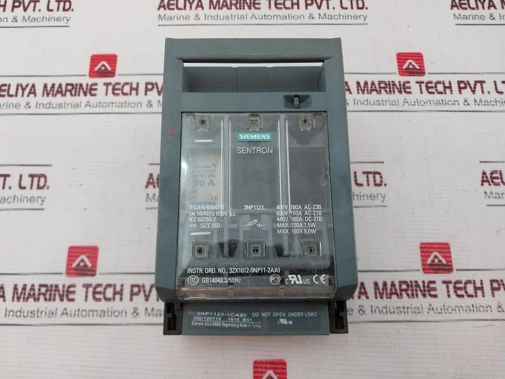 Siemens 3Np1123-1Ca20 Disconnector Switch 690Vac 50/60Hz