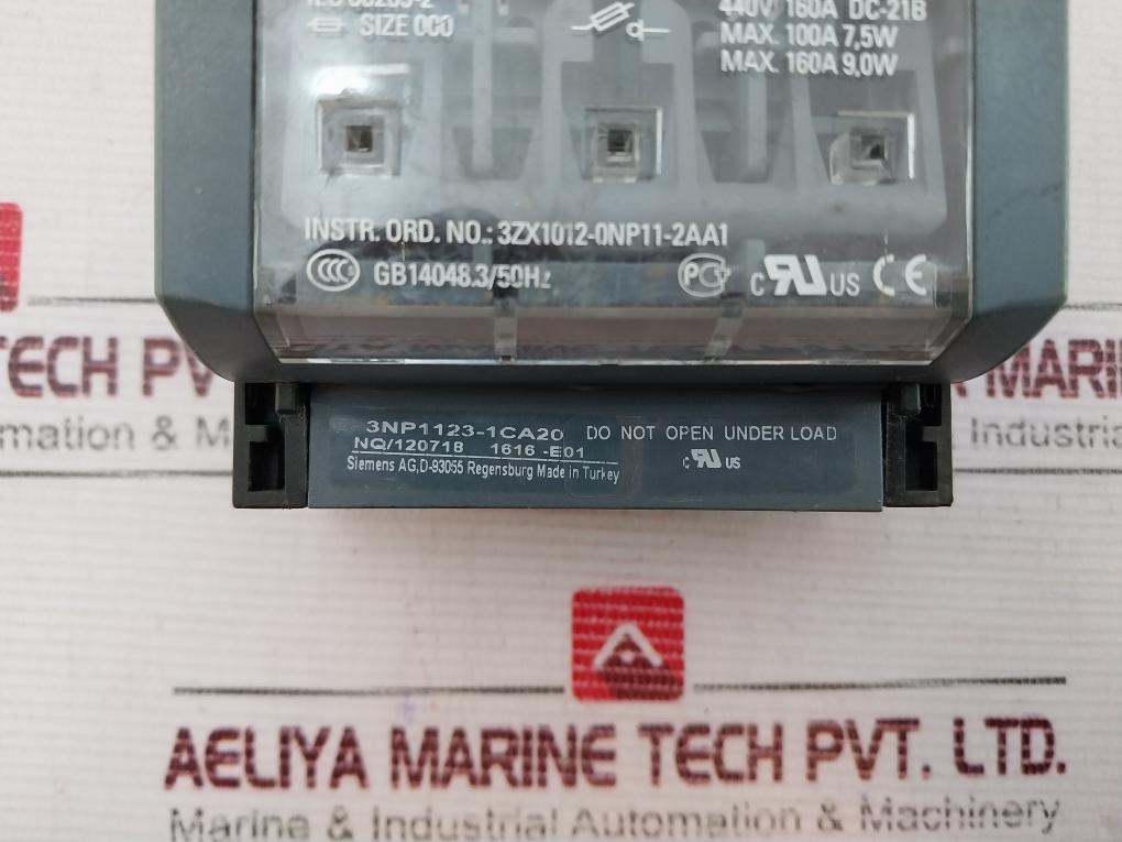 Siemens 3Np1123-1Ca20 Disconnector Switch 690Vac 50/60Hz