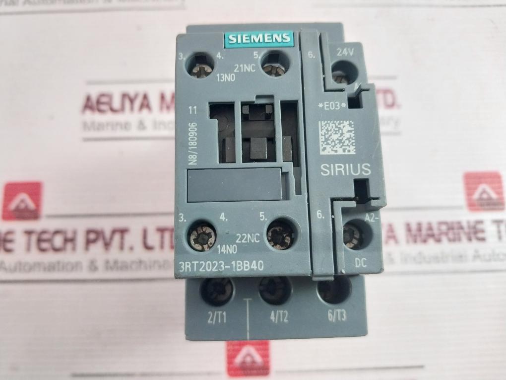Siemens 3Rt2023-1Bb40 Power Contactor 35A 600V Ac